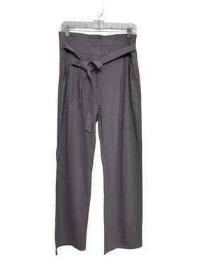 NEW Easel High Rise Pinstripe Pleated Trousers in Gray - Size M